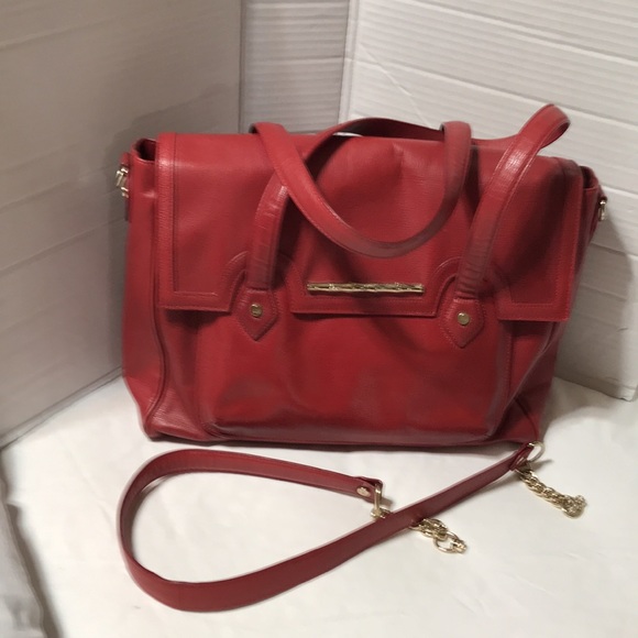 Elaine Turner snake embossed leather satchel/tote bag - Picture 9 of 9